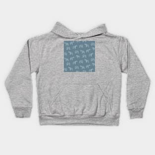 Dark Gray Indian Elephants Kids Hoodie